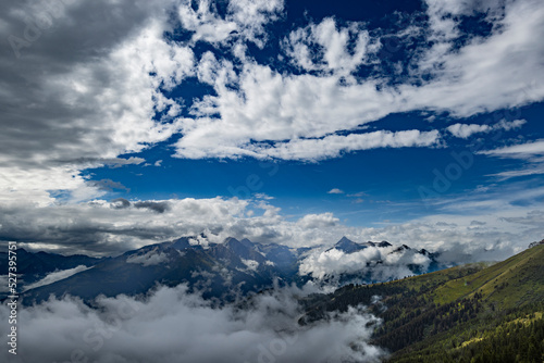 Schmittenhohe, Austria, August 2022, View of the summit of the Schmittenhohe mountain