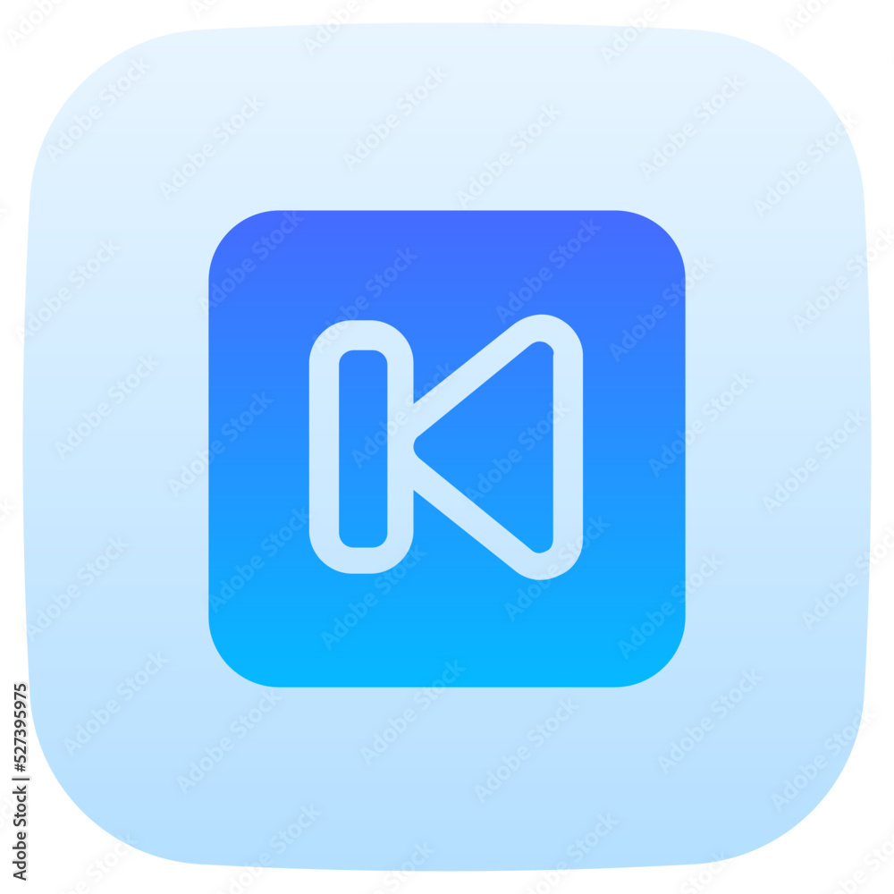 back flat gradient icon