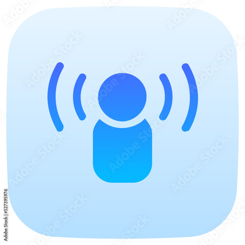 broadcast flat gradient icon