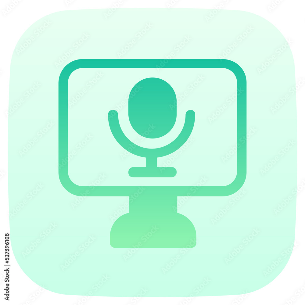 podcast flat gradient icon podcast flat gradient icon