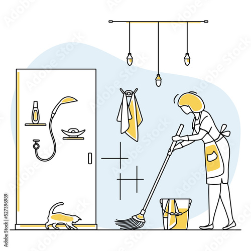 Vector Cleaning service Household Housekeeping
