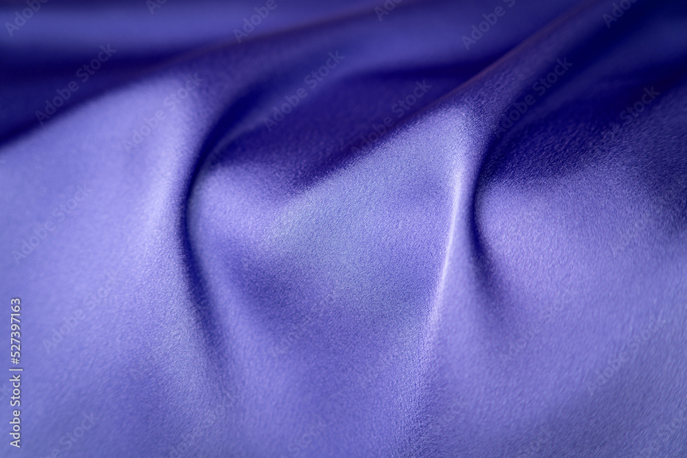 Fototapeta premium Blue shiny satin fabric texture bg