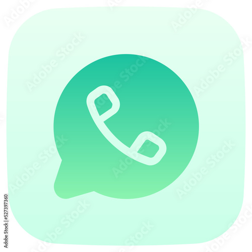 whatsapp logo flat gradient icon