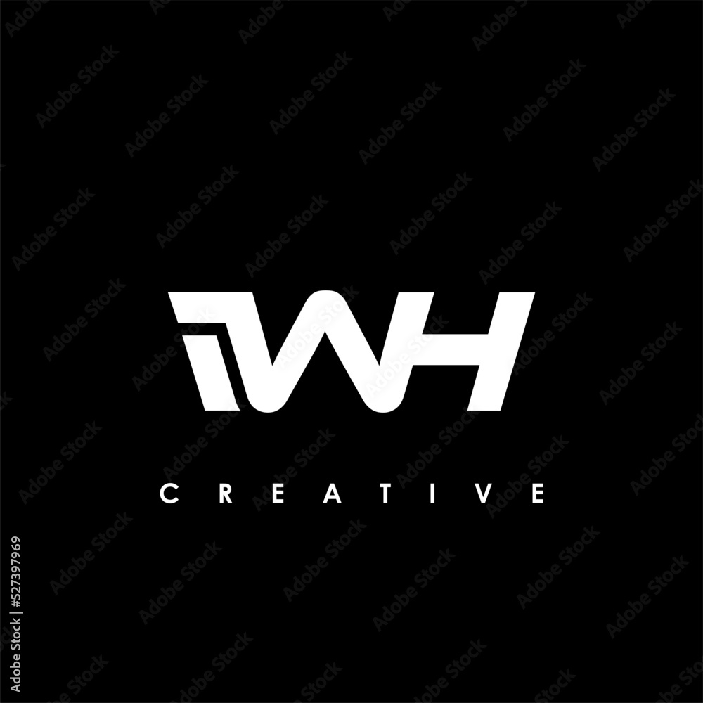 Obraz premium IWH Letter Initial Logo Design Template Vector Illustration