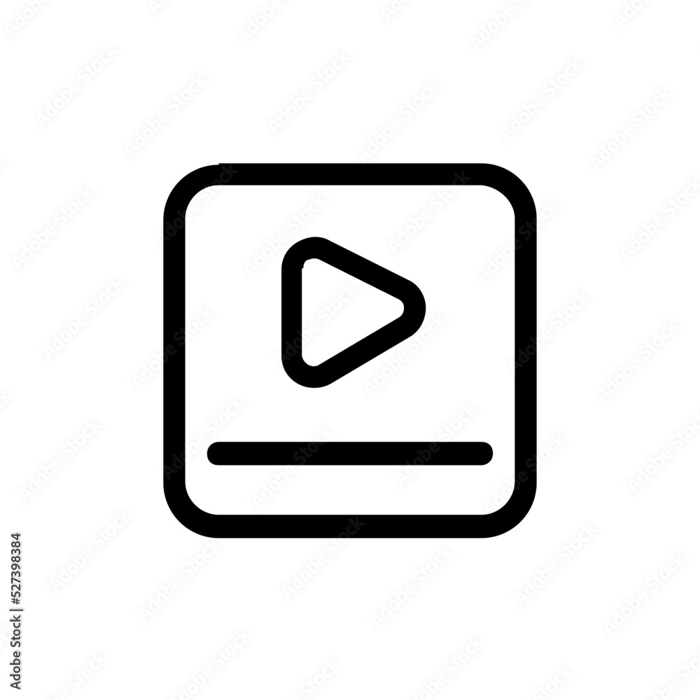 video player line icon video player line icon