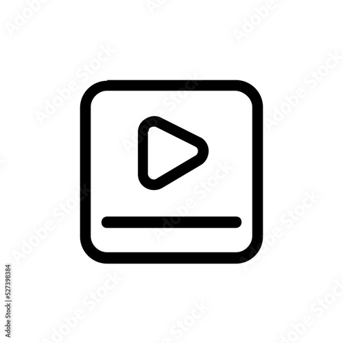 Free Download video player line icon - GFXLoad