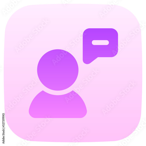 chat flat gradient icon