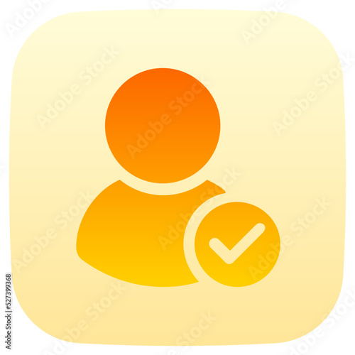 verified flat gradient icon