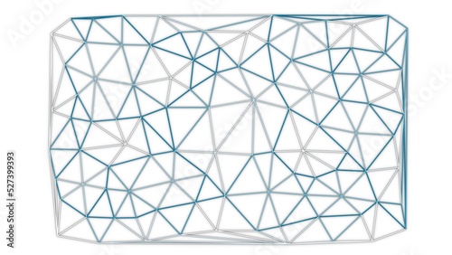 Delaunay Triangulation - Blue Parametric Pattern Type 3