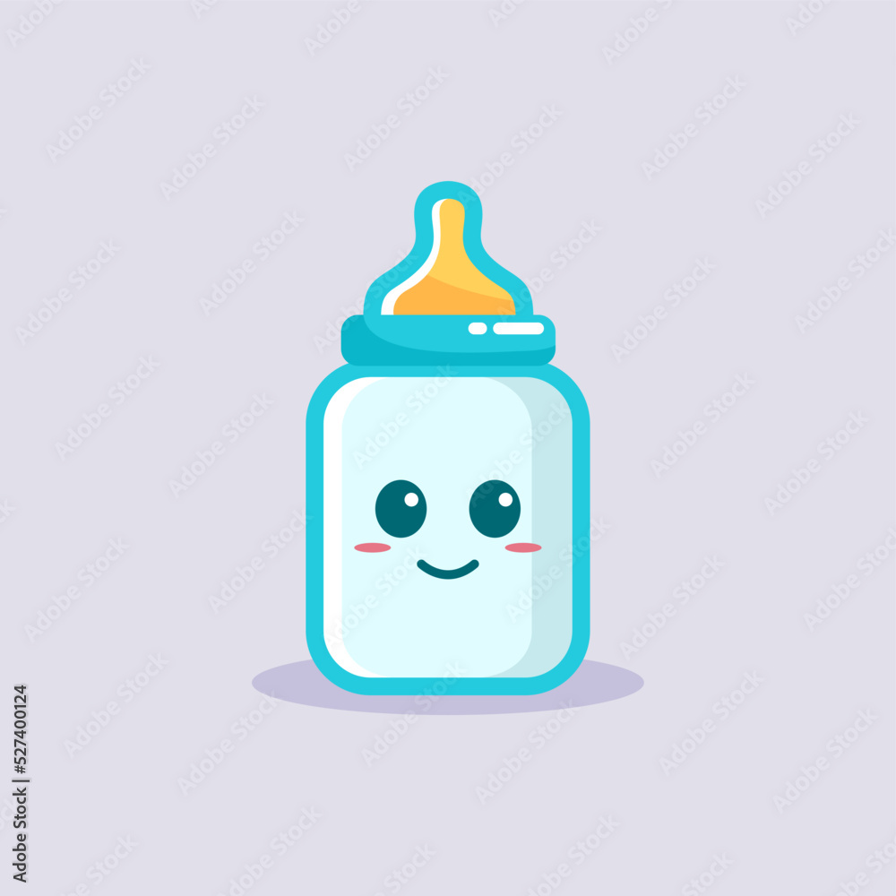 illustration vector of cute baby bottle cartoon illustration vector of cute baby bottle cartoon