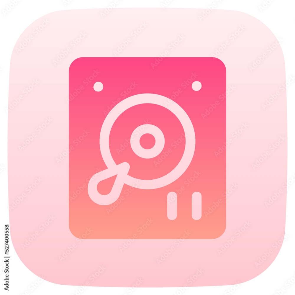 hard disk drive flat gradient icon hard disk drive flat gradient icon