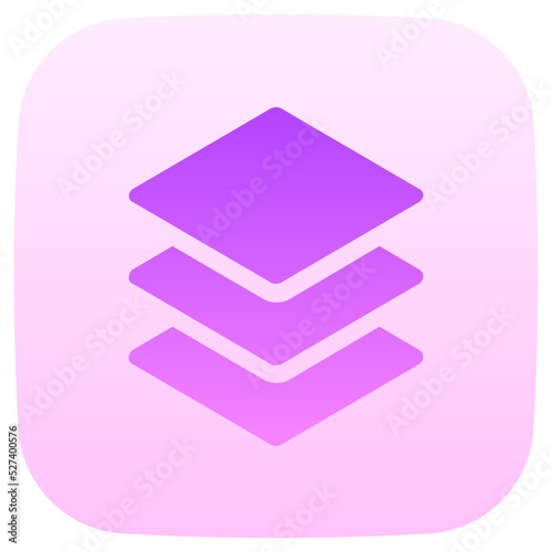 layer flat gradient icon