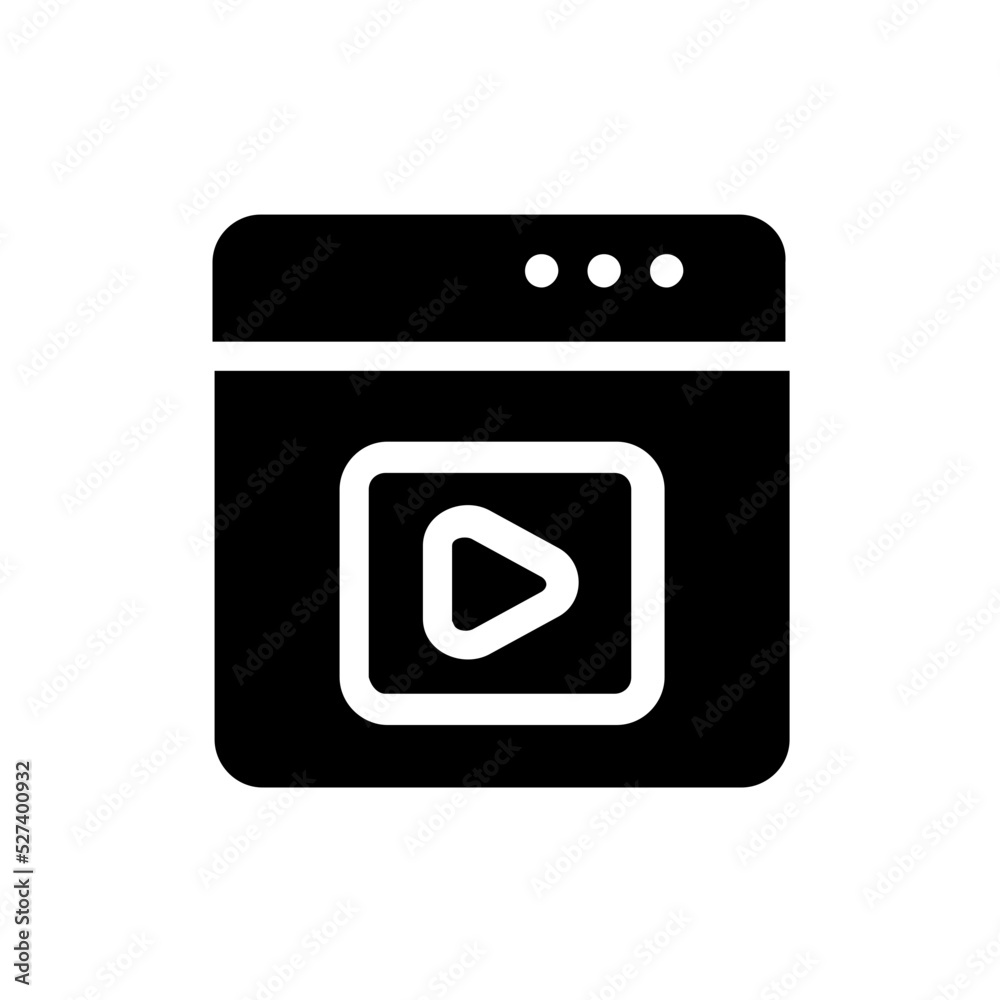 video player glyph icon video player glyph icon