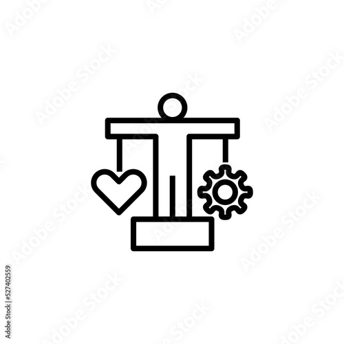Balance line icon isolated on white background