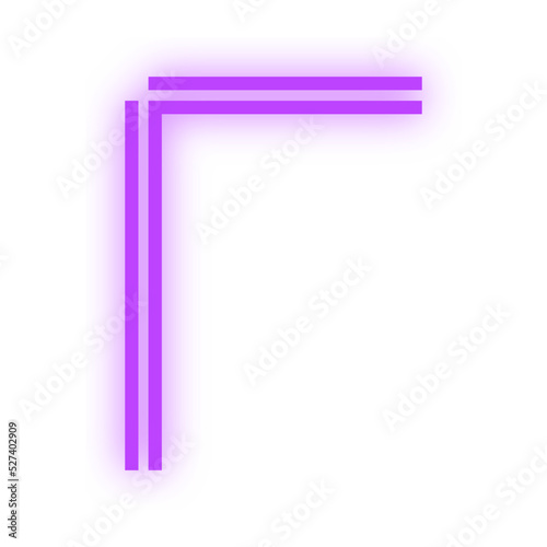 neon line border corner
