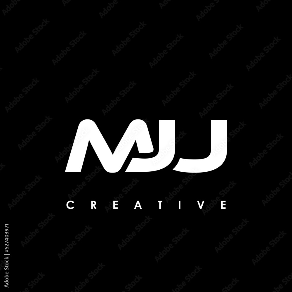 MJU Letter Initial Logo Design Template Vector Illustration