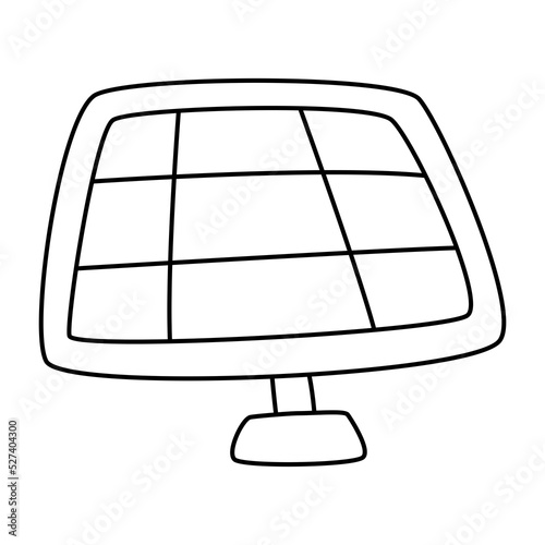 Solar panel line outline icon © Sathaporn