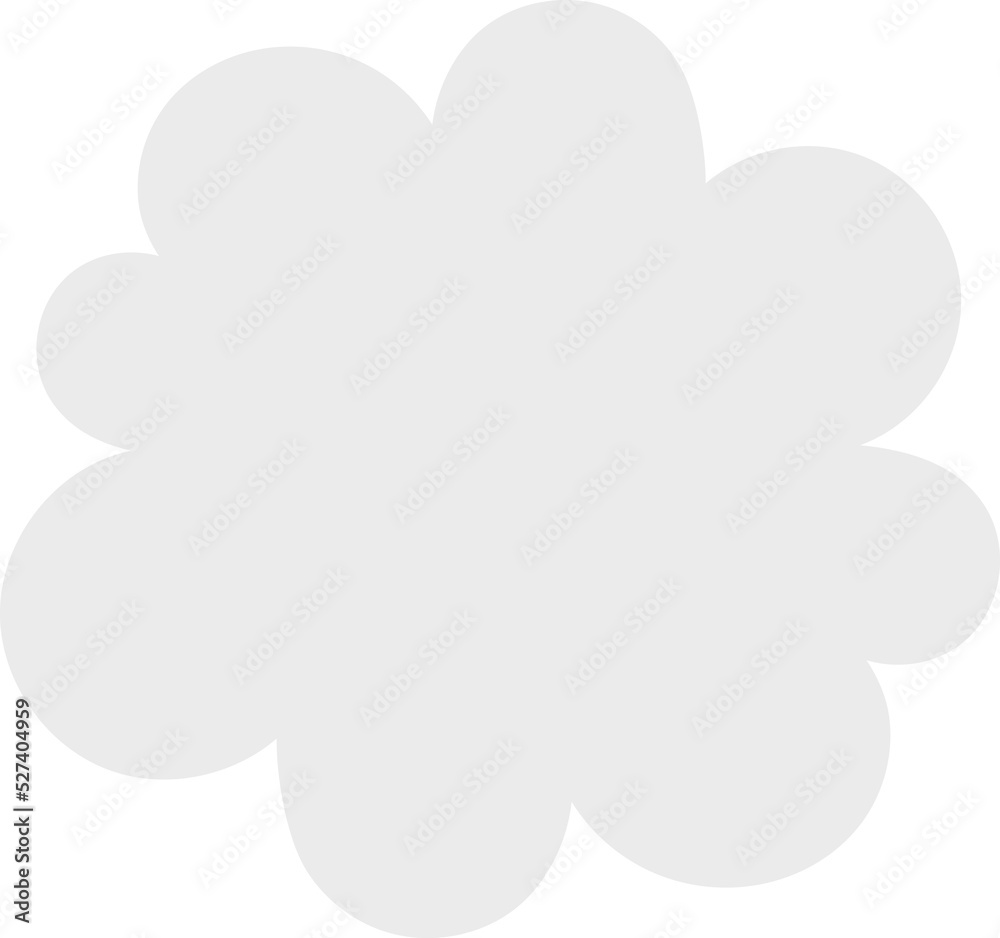 Simple Cloud Design Element Illustration on Transparent Background Simple Cloud Design Element Illustration on Transparent Background