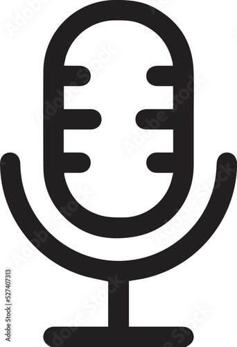 radio mic icon on white background. Simple element illustration from Hardware concept. Microphone Icon. Mic sign. Karaoke microphone icon. Broadcast mic sign. 
