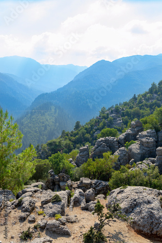 Tazi Canyon (Bilgelik Vadisi) in Manavgat, Antalya, Turkey. Amazing landscape and cliff. Greyhound Canyon.
