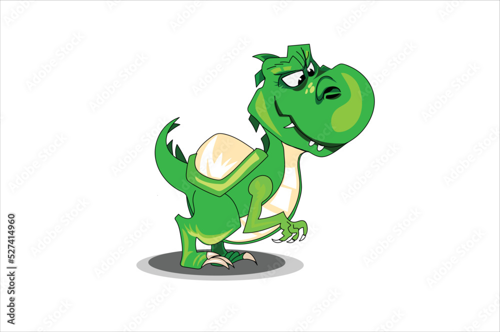 Obraz premium Green dinosaur vector illustration