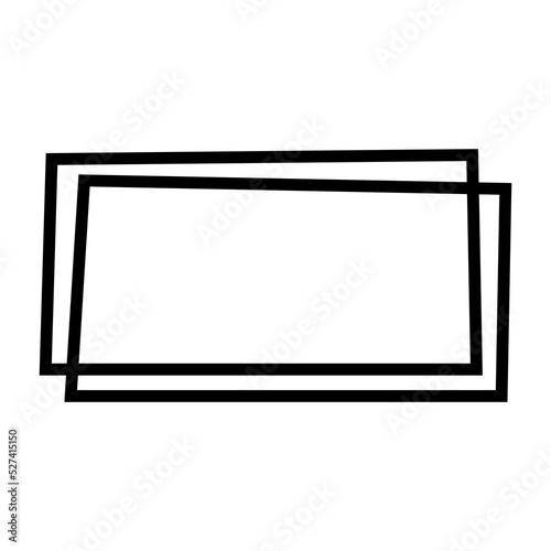 Doodle frames square borders sketch lines hand