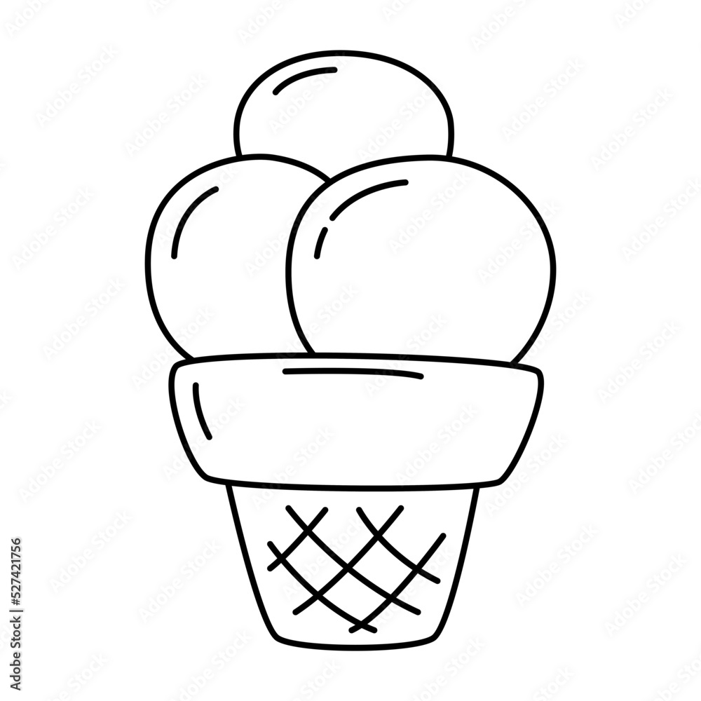 Line ice cream icon. Line ice cream icon.