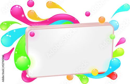 Modern funky colorful sign