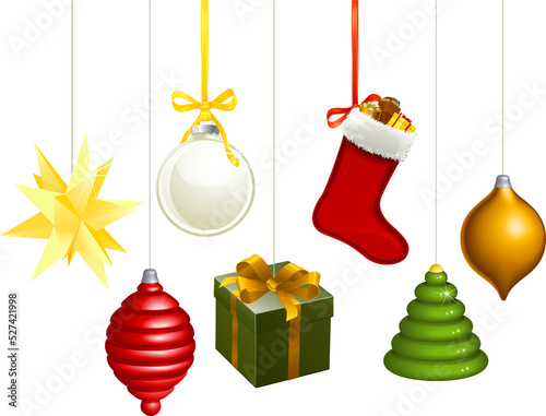 Christmas decorations illus...