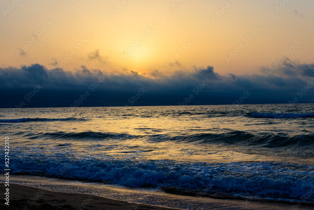 Fototapeta premium Beautiful sunrise over the Black sea in Bulgaria
