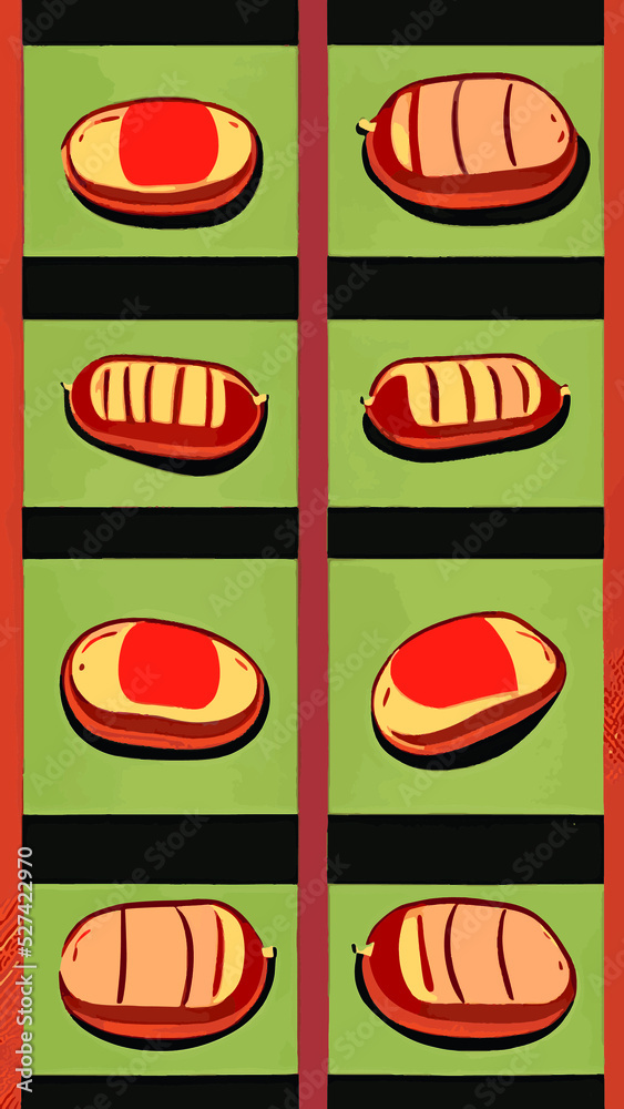 Vector illustration of a sausage. sausage isolated on soft color background. sausage vector or illustration art.