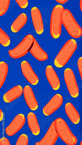 Vector illustration of a sausage. sausage isolated on soft color background. sausage vector or illustration art.