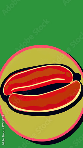 Vector illustration of a sausage. sausage isolated on soft color background. sausage vector or illustration art.