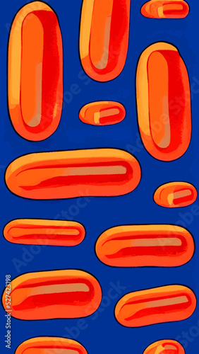 Vector illustration of a sausage. sausage isolated on soft color background. sausage vector or illustration art.