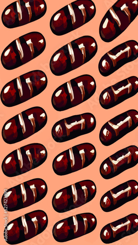 Vector illustration of a sausage. sausage isolated on soft color background. sausage vector or illustration art.