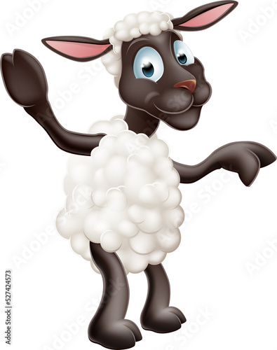 Sheep waving and pointing