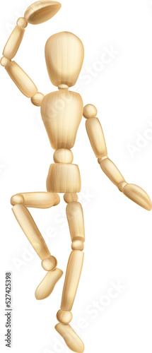 Wooden man dancing