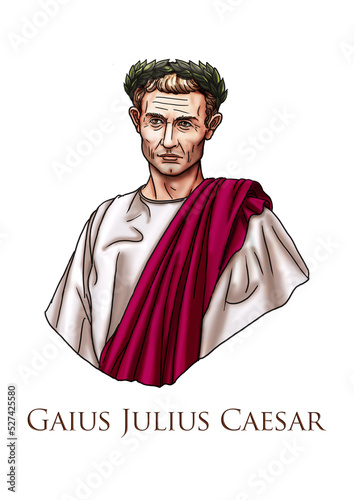 Bilde på lerret Gaius Julius Caesar Roman general and statesman.