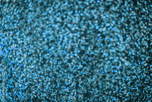 Blue ice blurry glitter bokeh bg texture