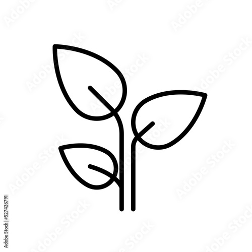 three leaves vector icon