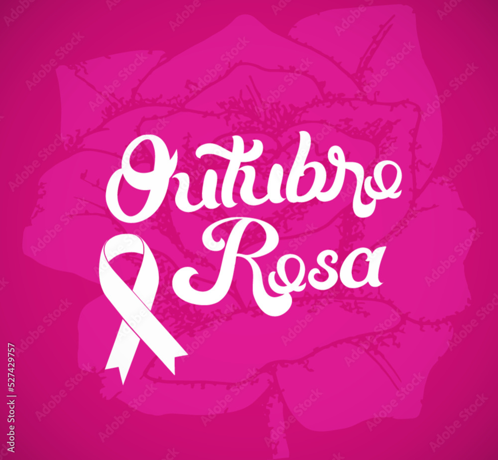 Logo Outubro Rosa - Economize tempo em suas composições com esta logo pronta para uso em mensagens de combate ao câncer de mama