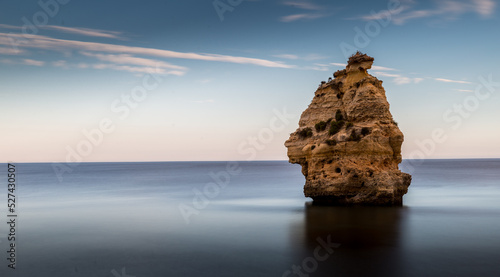 cliffs in the Algarve region of Portugal. Rock formations and sea
