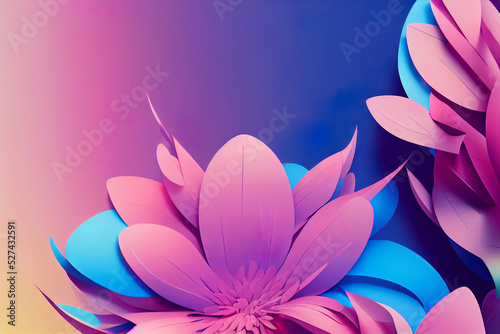 beautiful colourful floral background  abstract nature wallpaper  rainbow color flowers  zen spa aromatherapy massage  3d render  3d illustration