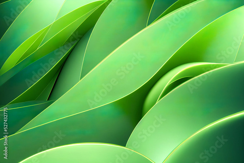 beautiful green floral background  abstract nature wallpaper  zen spa aromatherapy massage  3d render  3d illustration