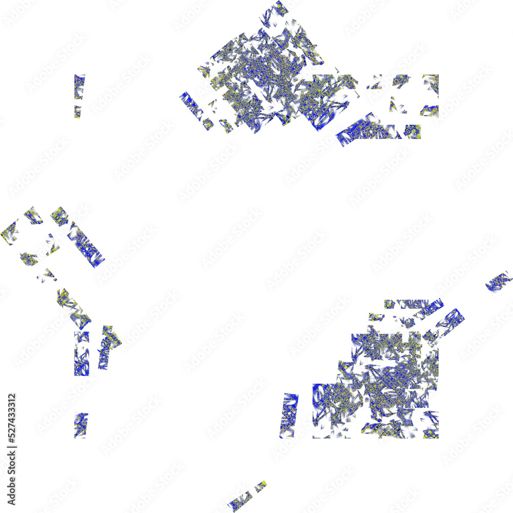 Isolated transparent abstract glitch art texture element.