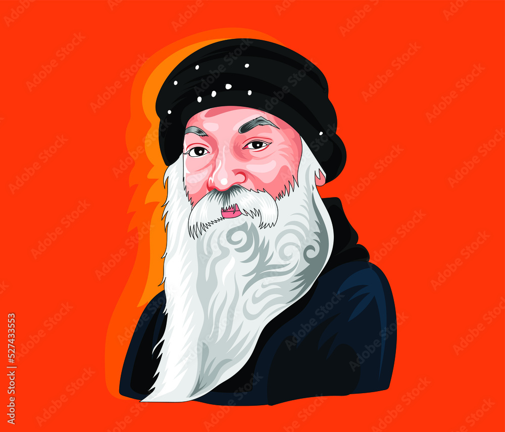 Chandra Mohan Jain, Osho, Rajneesh. Indian religious leader Stock