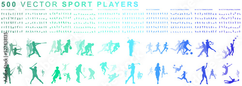 500 Sport players - Vector