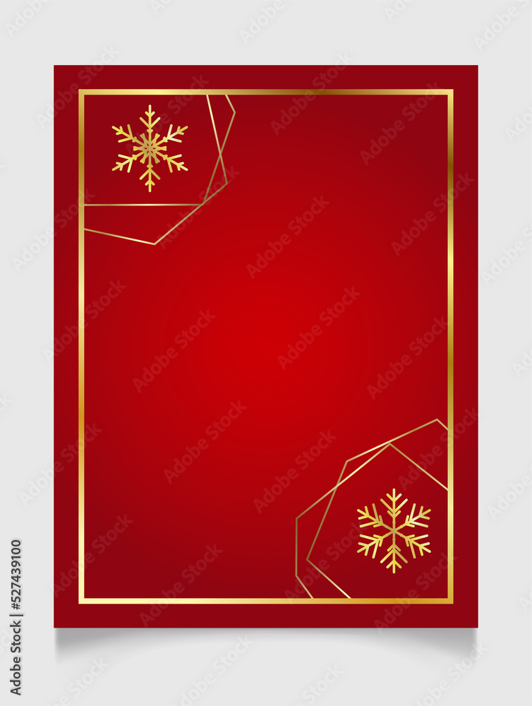 Golden shiny glowing blank Christmas frame Golden shiny glowing blank Christmas frame