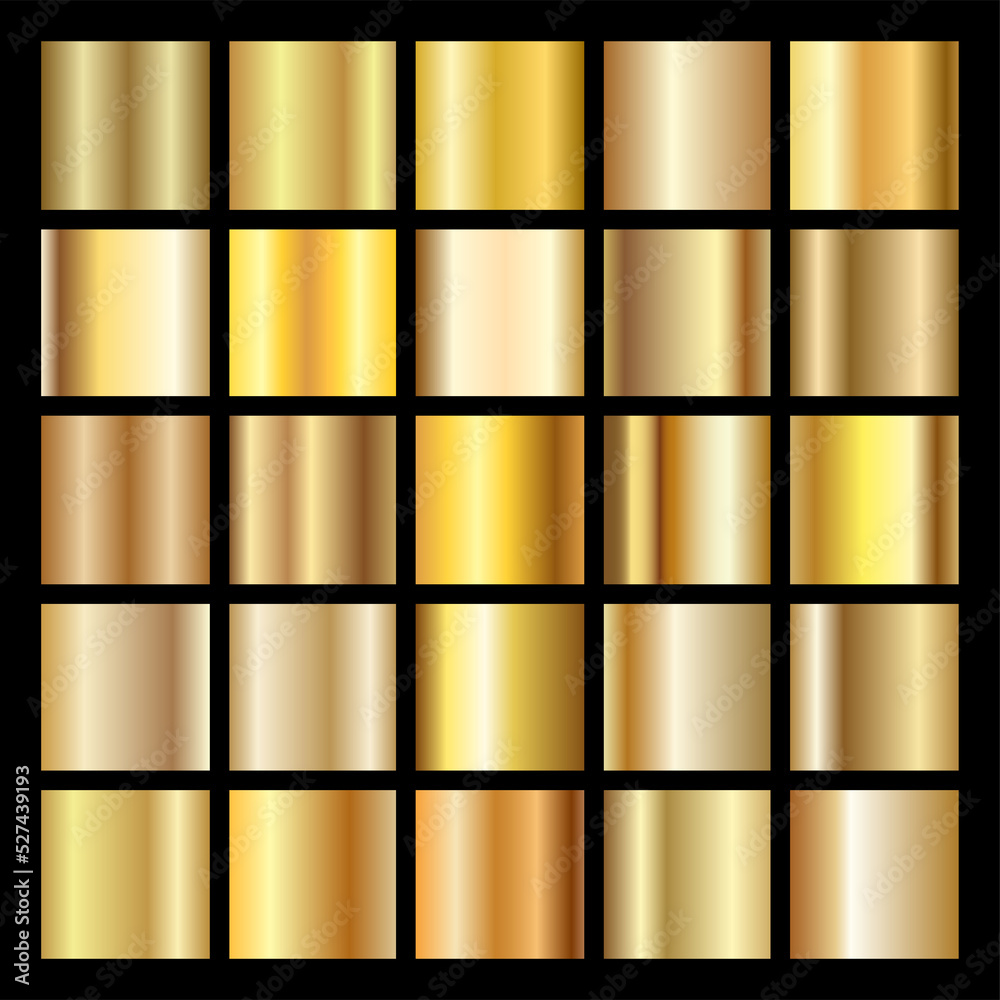Gold texture gradient background vector set Stock Vector | Adobe Stock