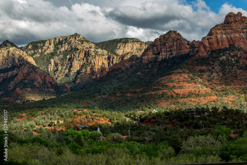 landscape with mountains and sky